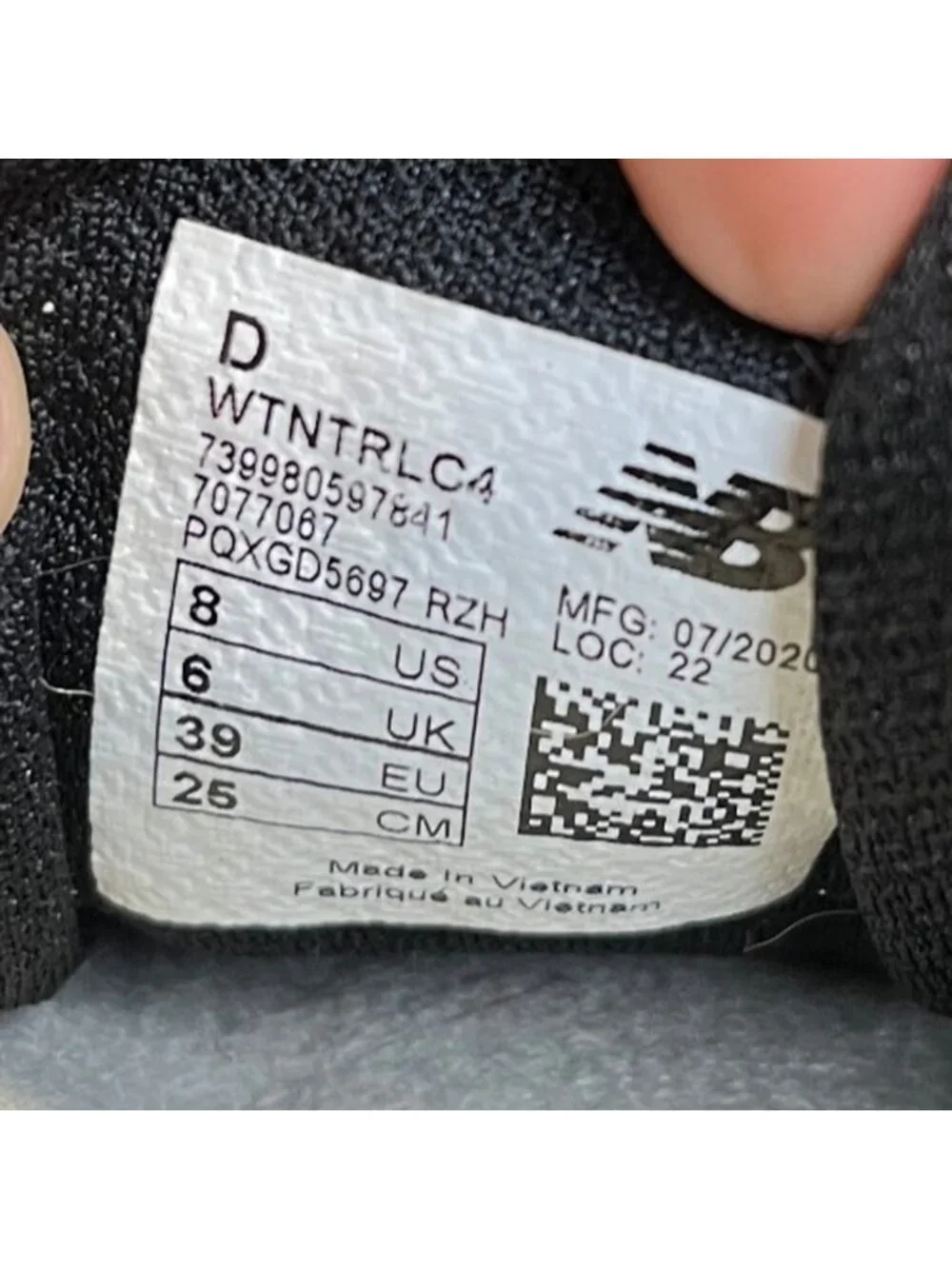 New Balance Dynasoft Nitrel V4 Womens Size 8D Gray Black Running Shoes Sneakers